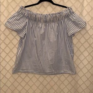 Stripe Off the shoulder top